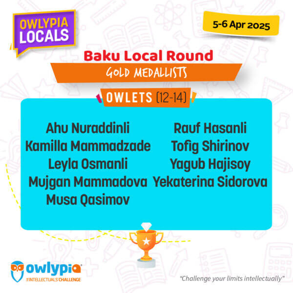 Owlypia competition results showing student achievements and awards ceremony