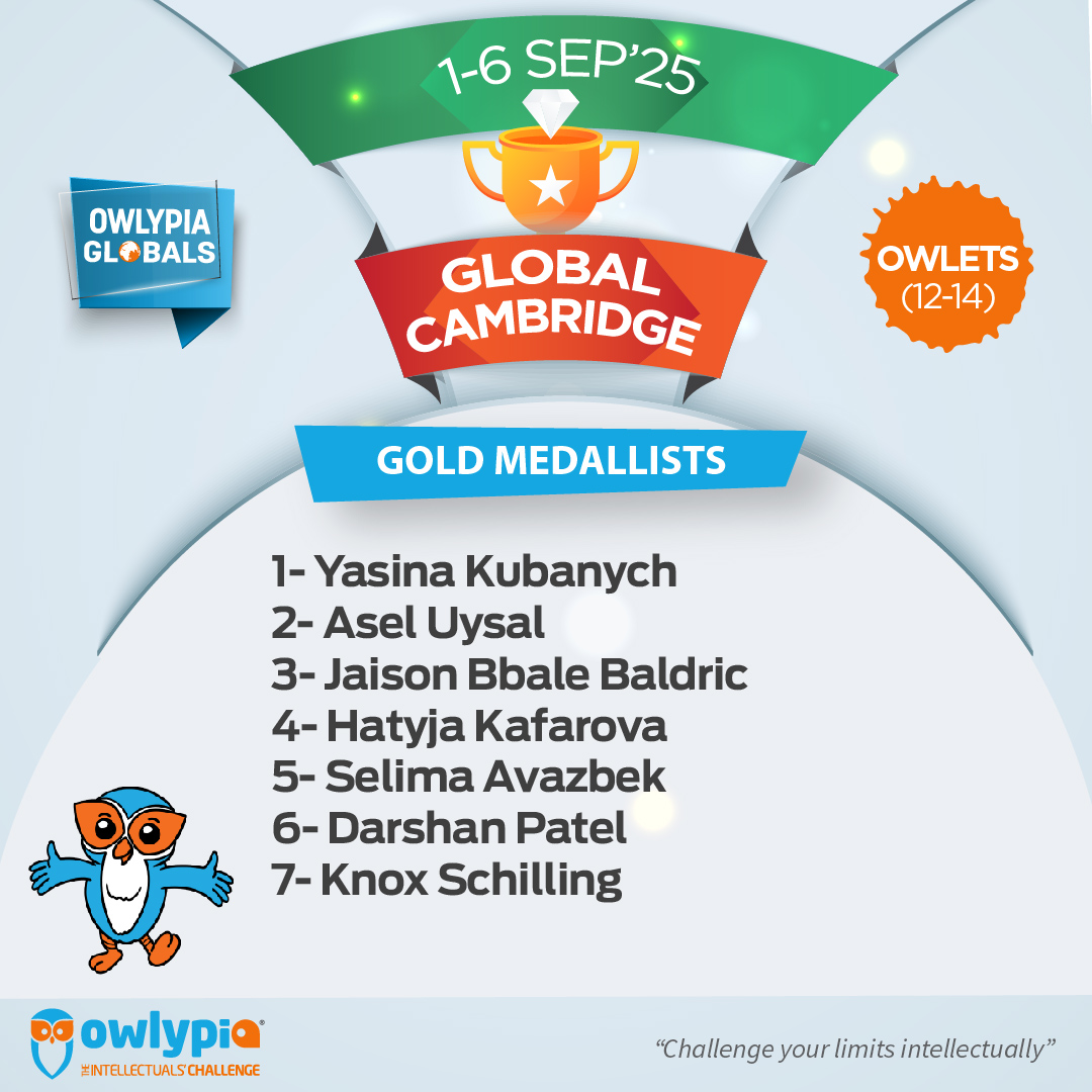 Owlypia competition results showing student achievements and awards ceremony