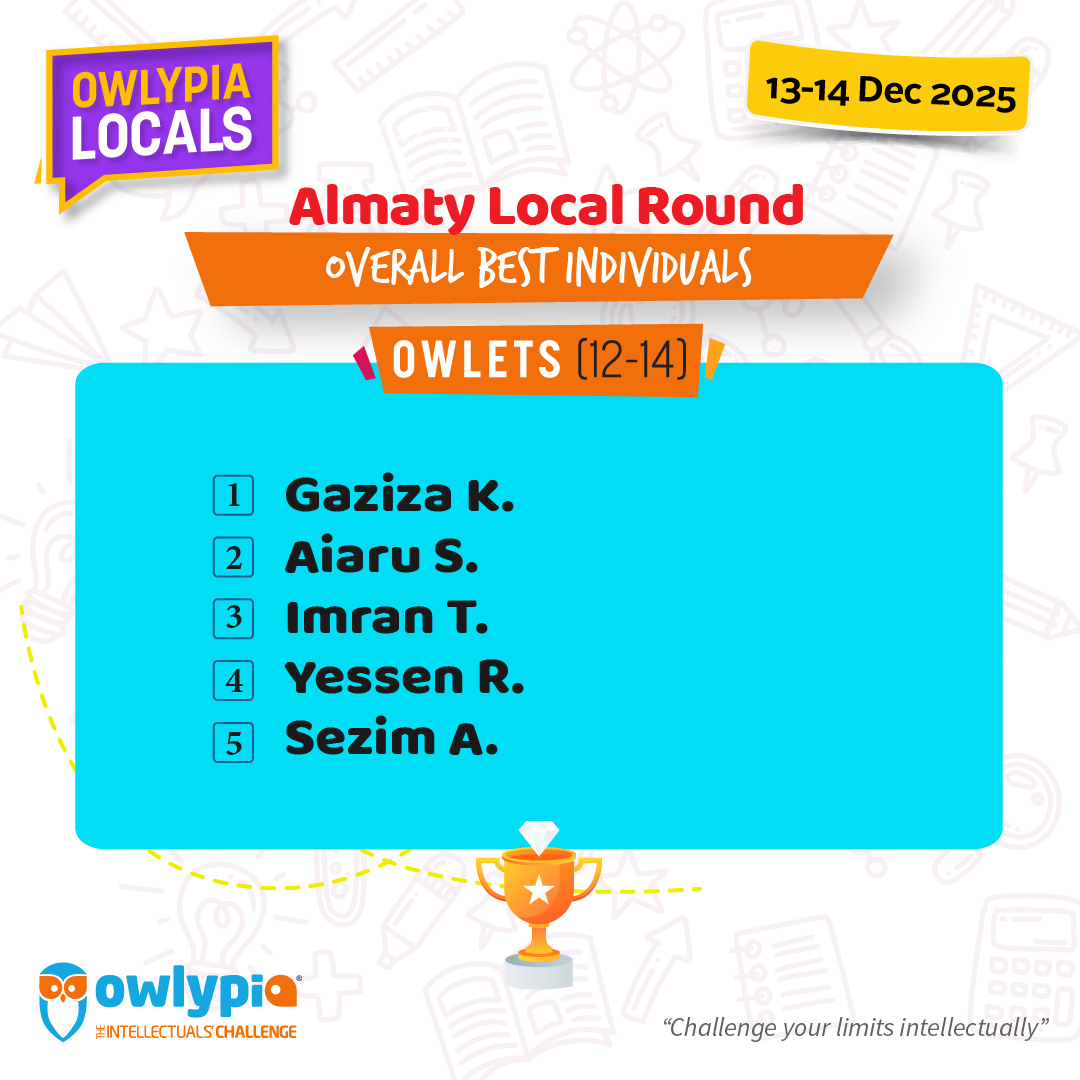 Owlypia competition results showing student achievements and awards ceremony
