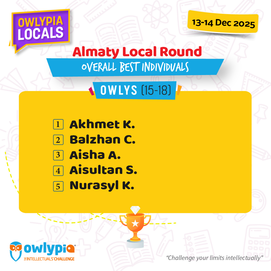 Owlypia competition results showing student achievements and awards ceremony