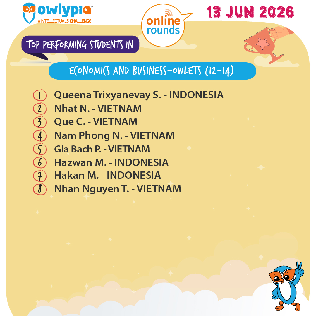 Owlypia competition results showing student achievements and awards ceremony