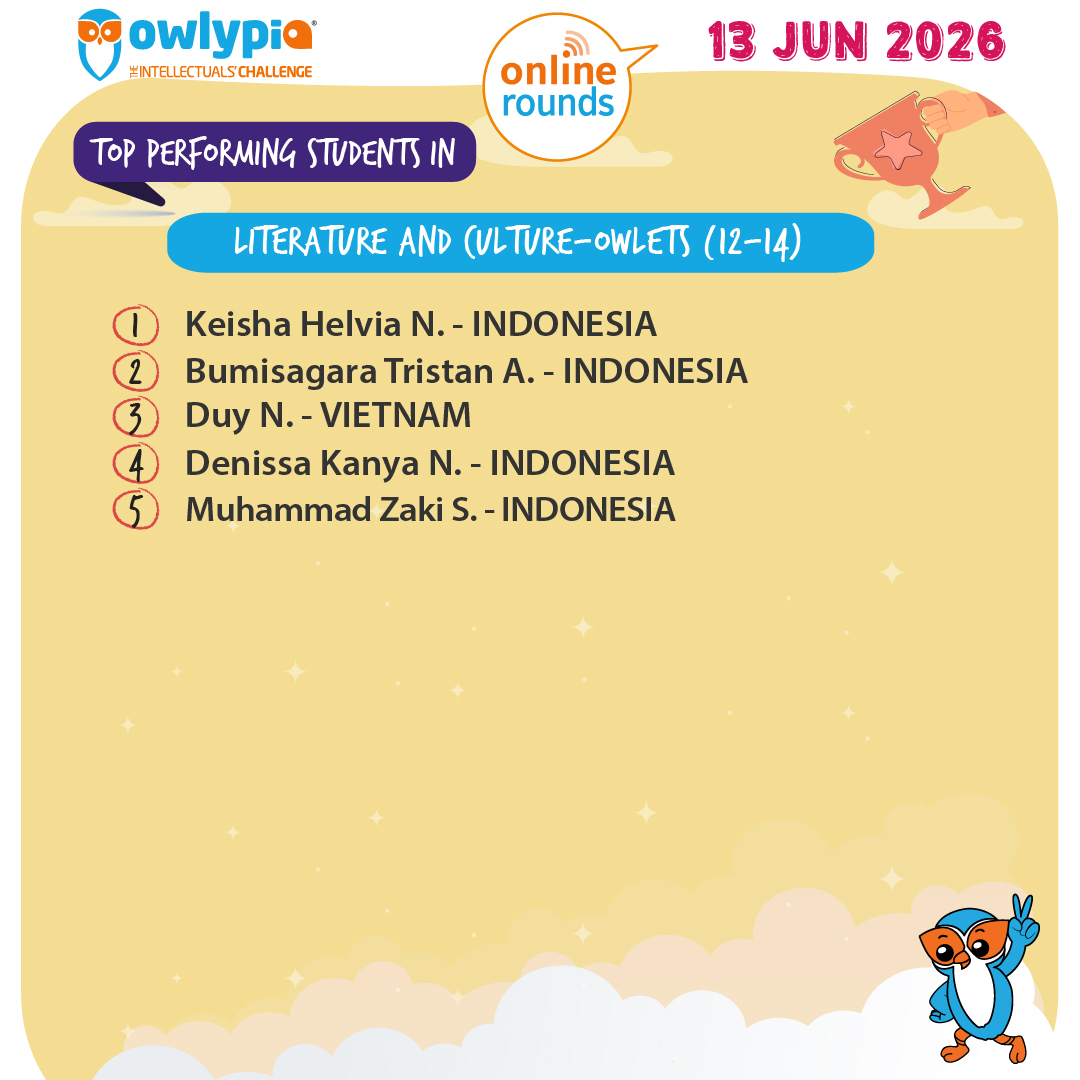 Owlypia competition results showing student achievements and awards ceremony